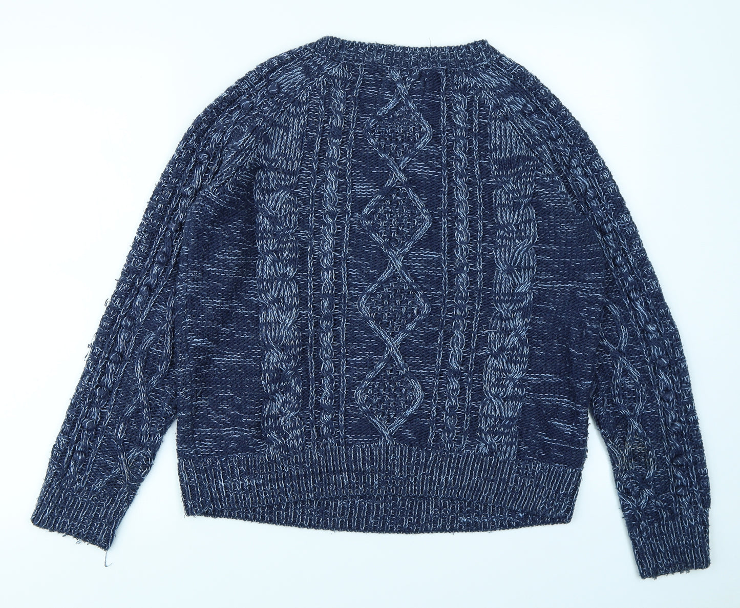 Falmer Womens Blue  Knit Pullover Jumper Size 14