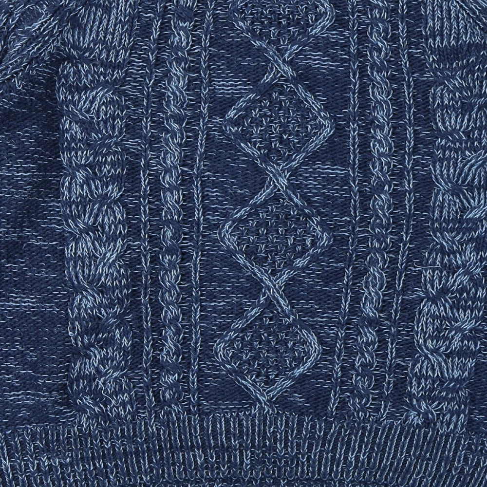 Falmer Womens Blue  Knit Pullover Jumper Size 14