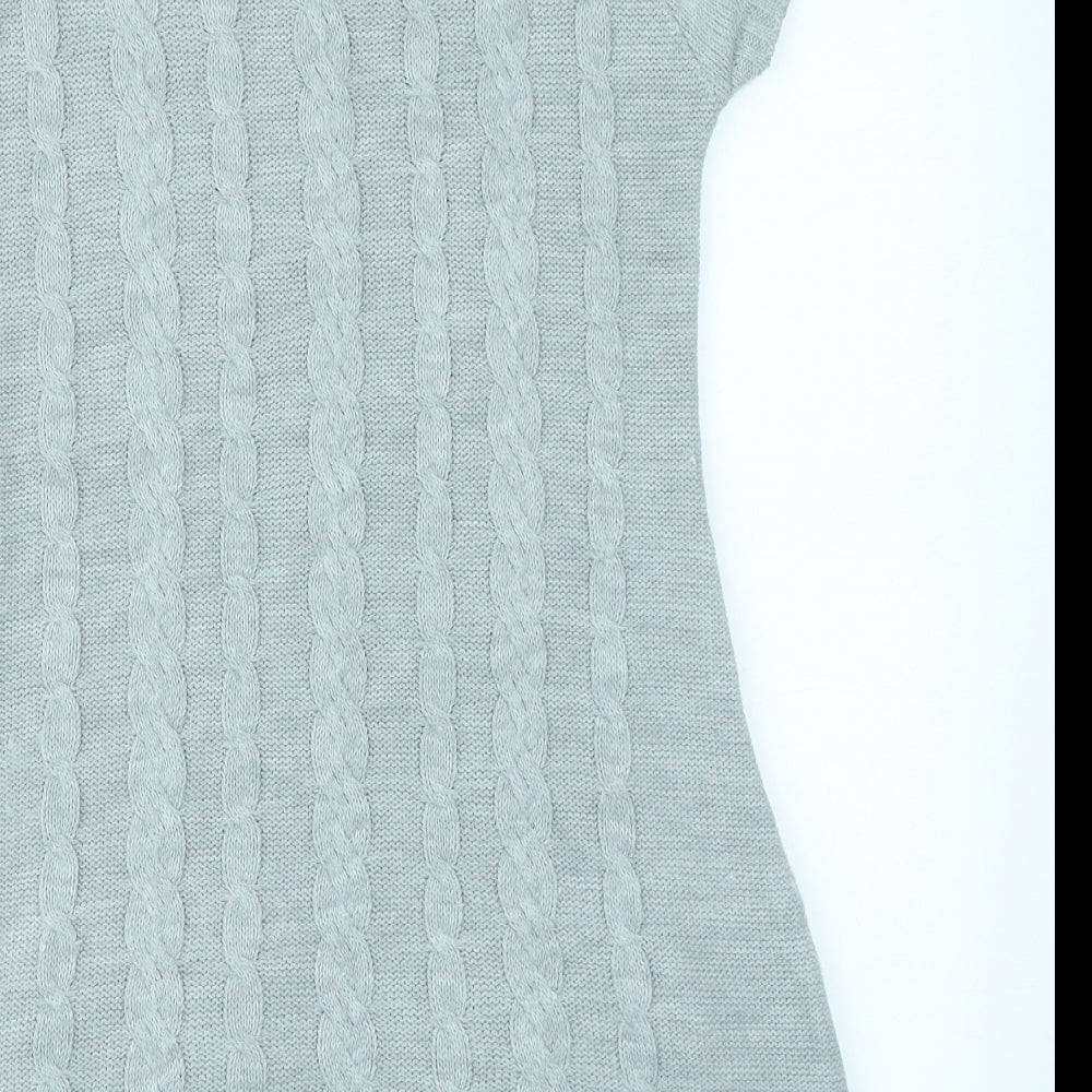 E-vie Womens Grey  Knit Jumper Dress  Size 8