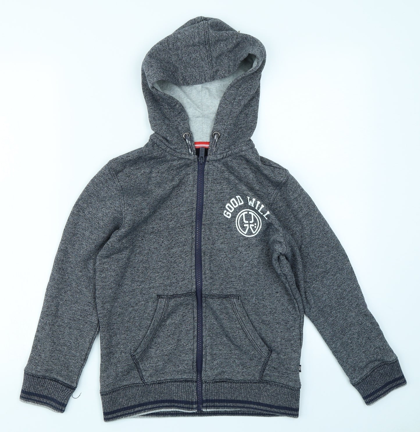 Okaidi Boys Grey   Full Zip Hoodie Size 10 Years