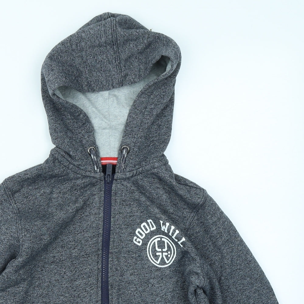Okaidi Boys Grey   Full Zip Hoodie Size 10 Years