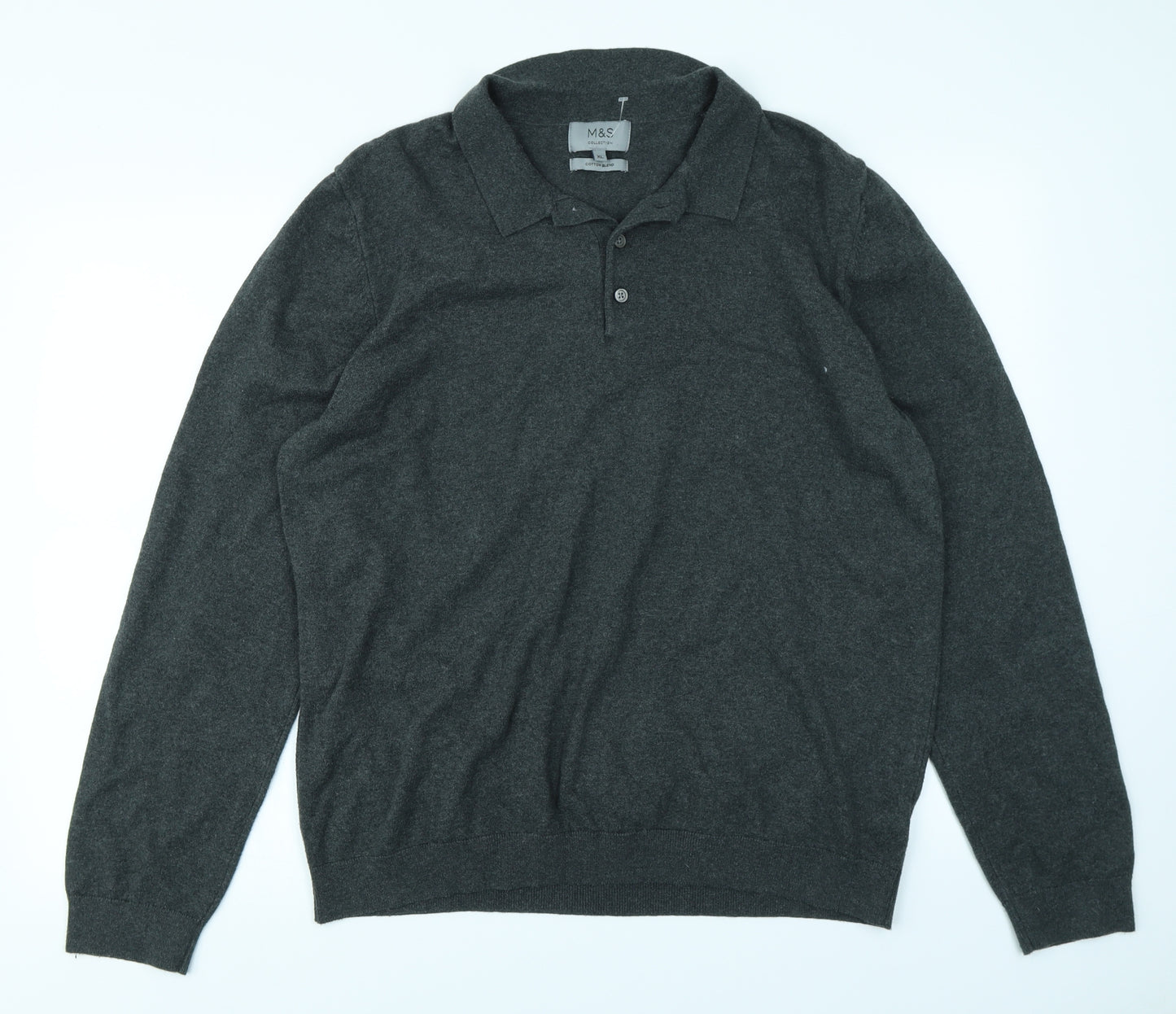 M&S Collection Mens Grey    Polo Size XL