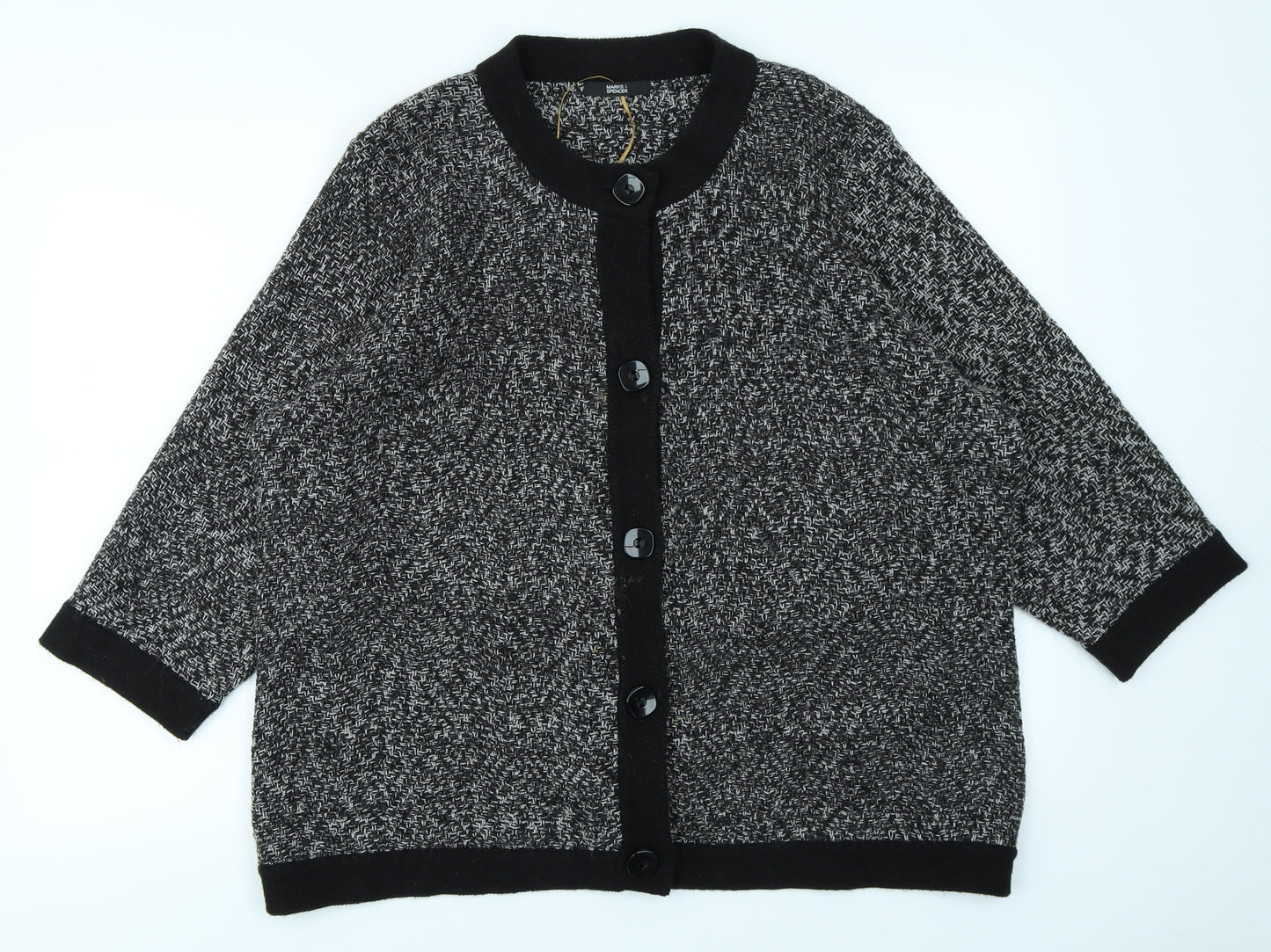 Marks & Spencer Womens Grey   Cardigan Jumper Size 22