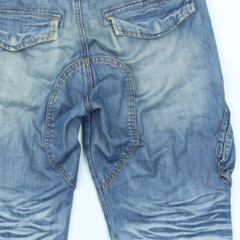 House Denim Mens Blue  Denim Cargo Shorts Size 32 in