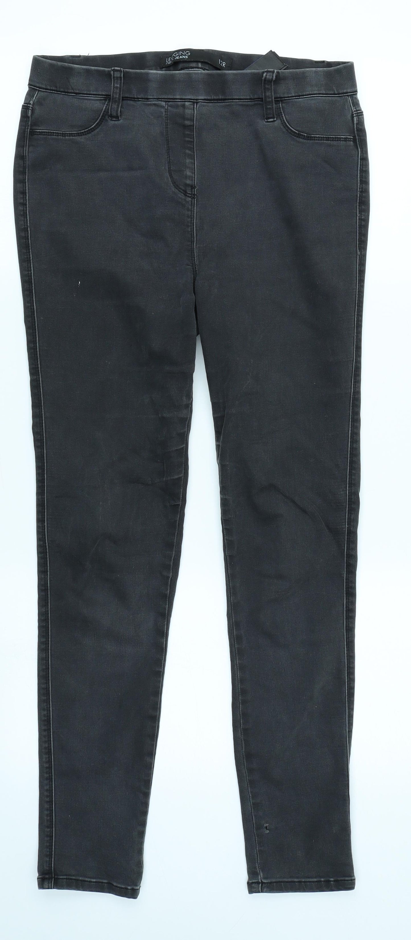 NEXT Womens Grey   Jegging Jeans Size 12 L25 in
