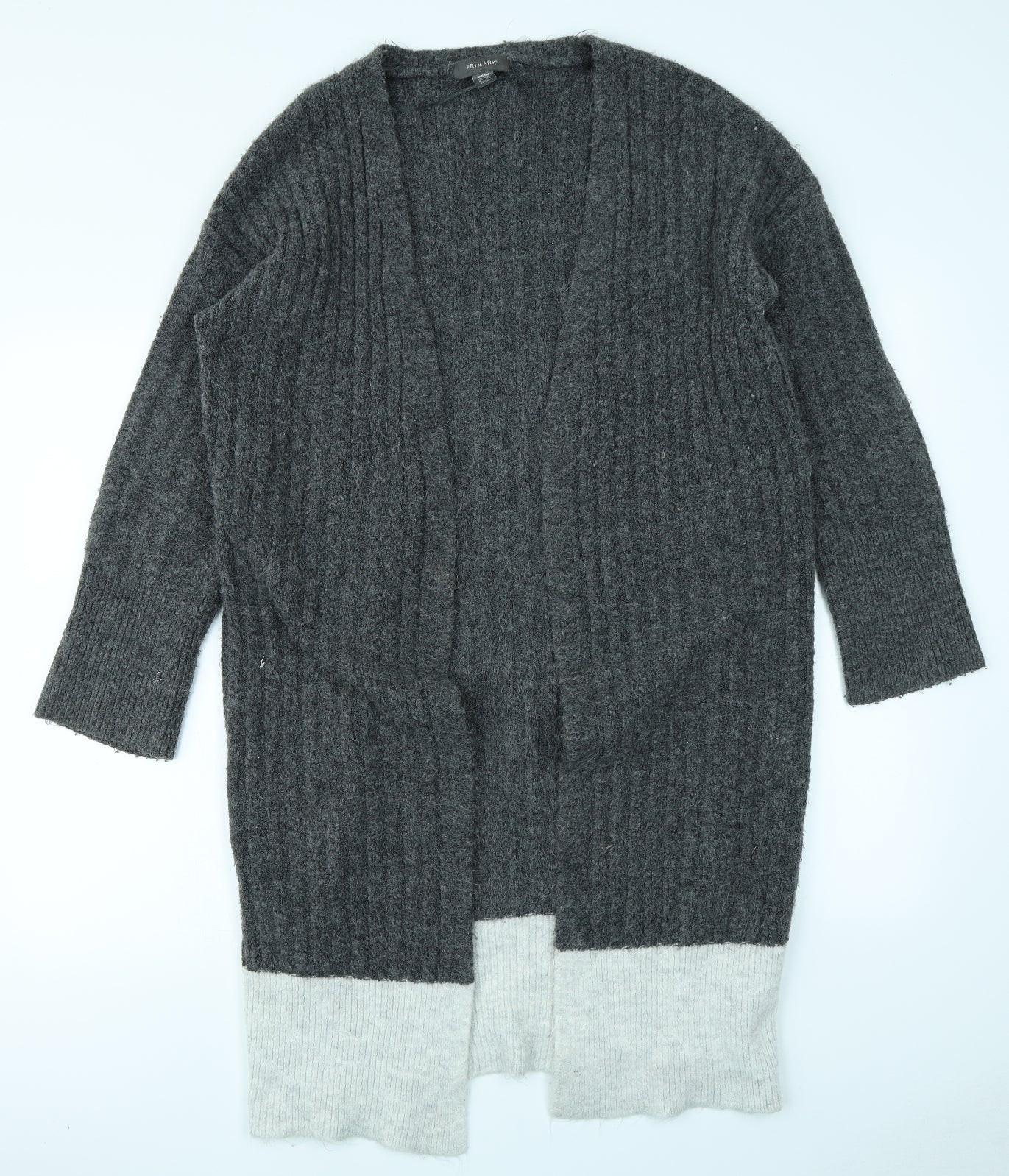 Primark Womens Grey   Cardigan Jumper Size L