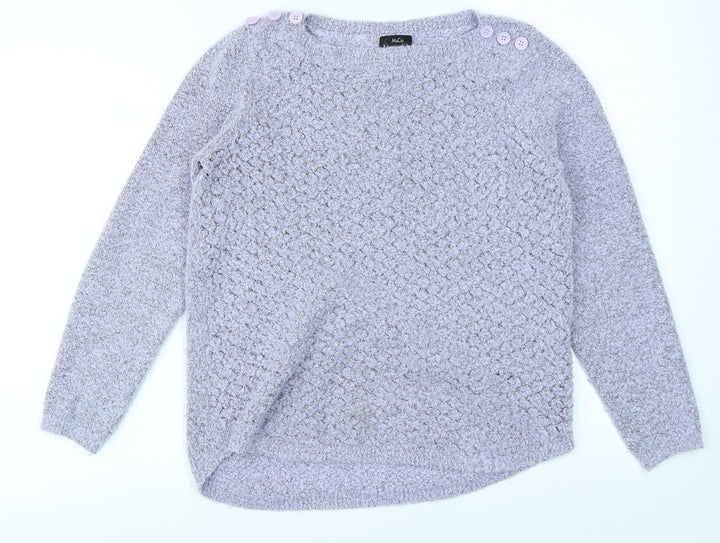 M&Co Womens Purple Pullover Jumper Size 14