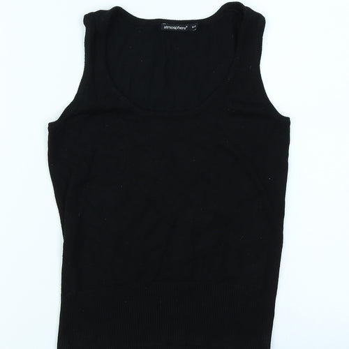 Atmosphere Womens Black  Knit Basic Tank Size 8