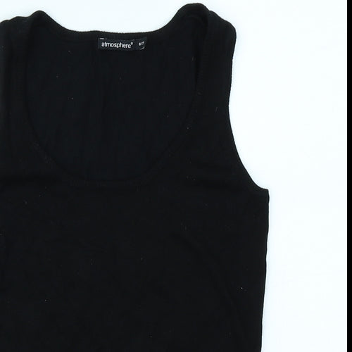 Atmosphere Womens Black  Knit Basic Tank Size 8