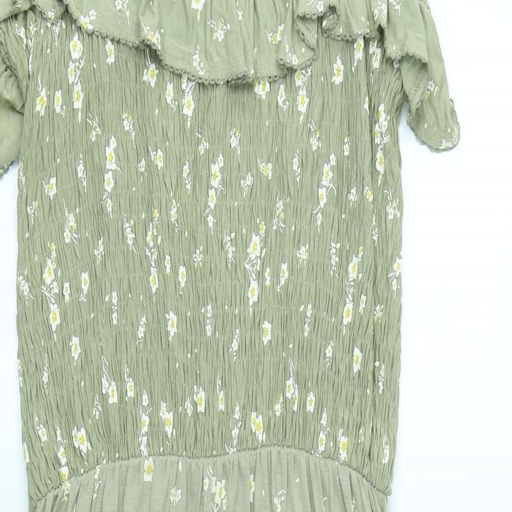 NEXT Womens Green Floral  Fit & Flare  Size 14