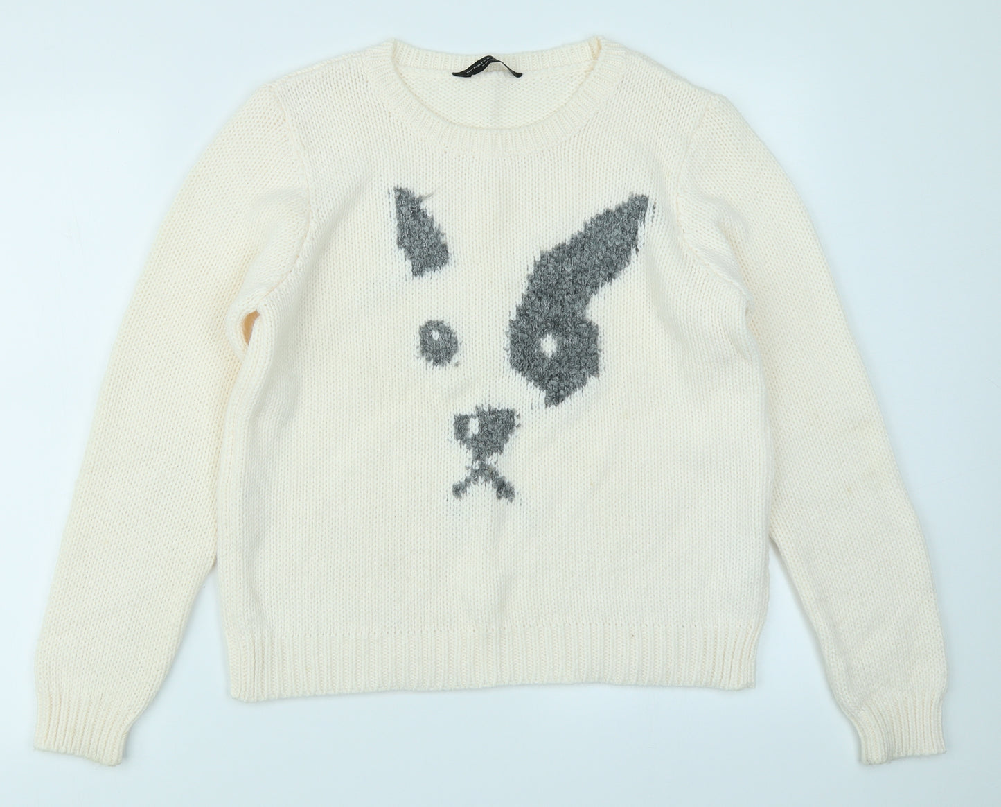 Dorothy Perkins Womens White   Pullover Jumper Size 14