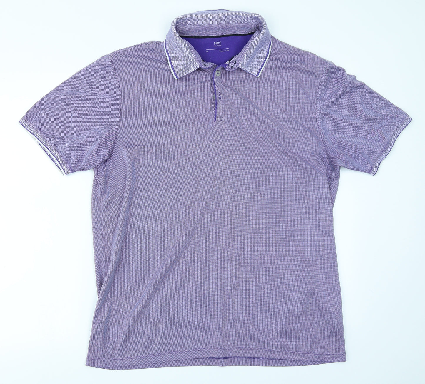 M&S Collection Mens Purple    Polo Size M