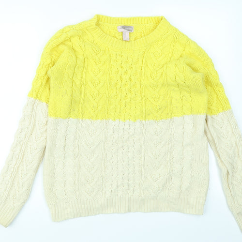 FOREVER 21 Womens Yellow   Pullover Jumper Size M