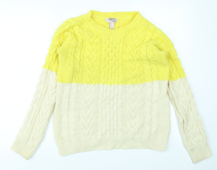 FOREVER 21 Womens Yellow Pullover Jumper Size M