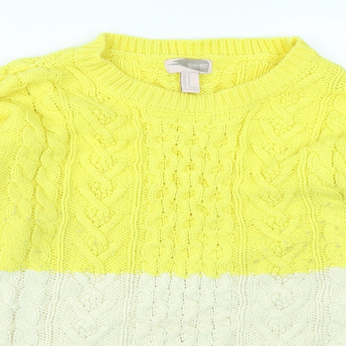 FOREVER 21 Womens Yellow   Pullover Jumper Size M