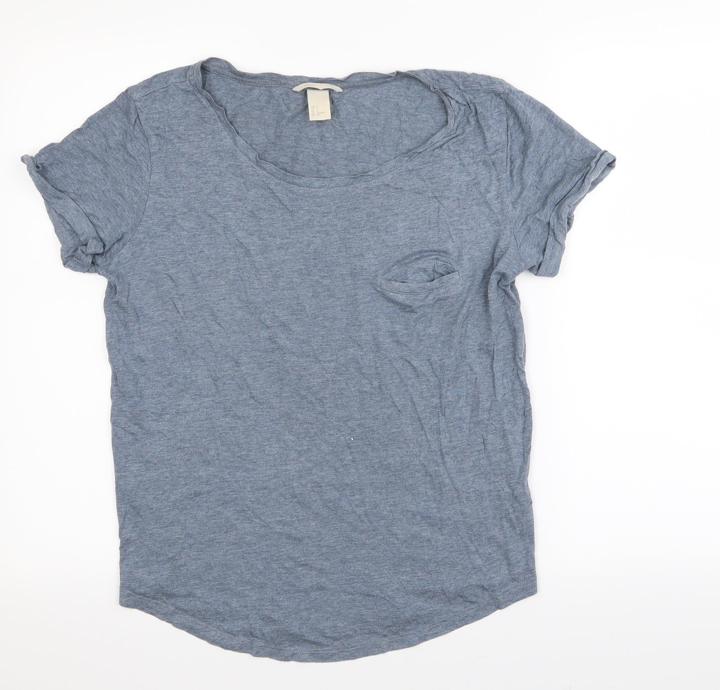 H&M Womens Blue   Basic T-Shirt Size 6
