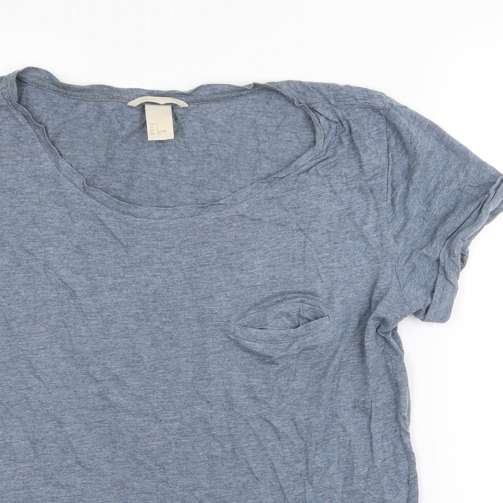 H&M Womens Blue   Basic T-Shirt Size 6