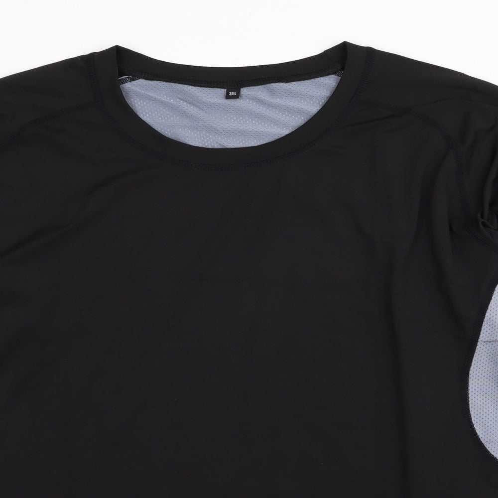 Preworn Mens Black   Basic T-Shirt Size 3XL