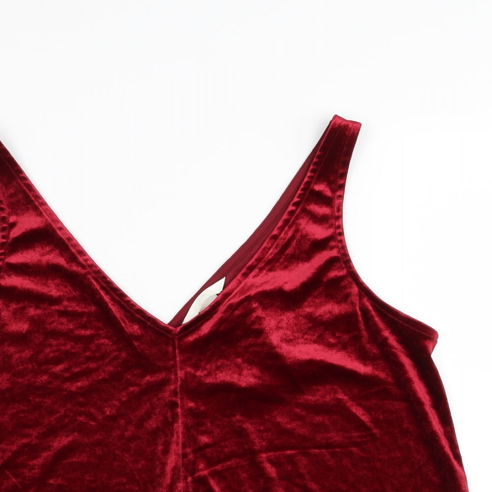 H&M Womens Red   Camisole Tank Size 6