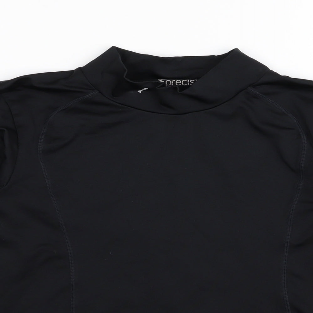 Precision Mens Black   Basic T-Shirt Size S