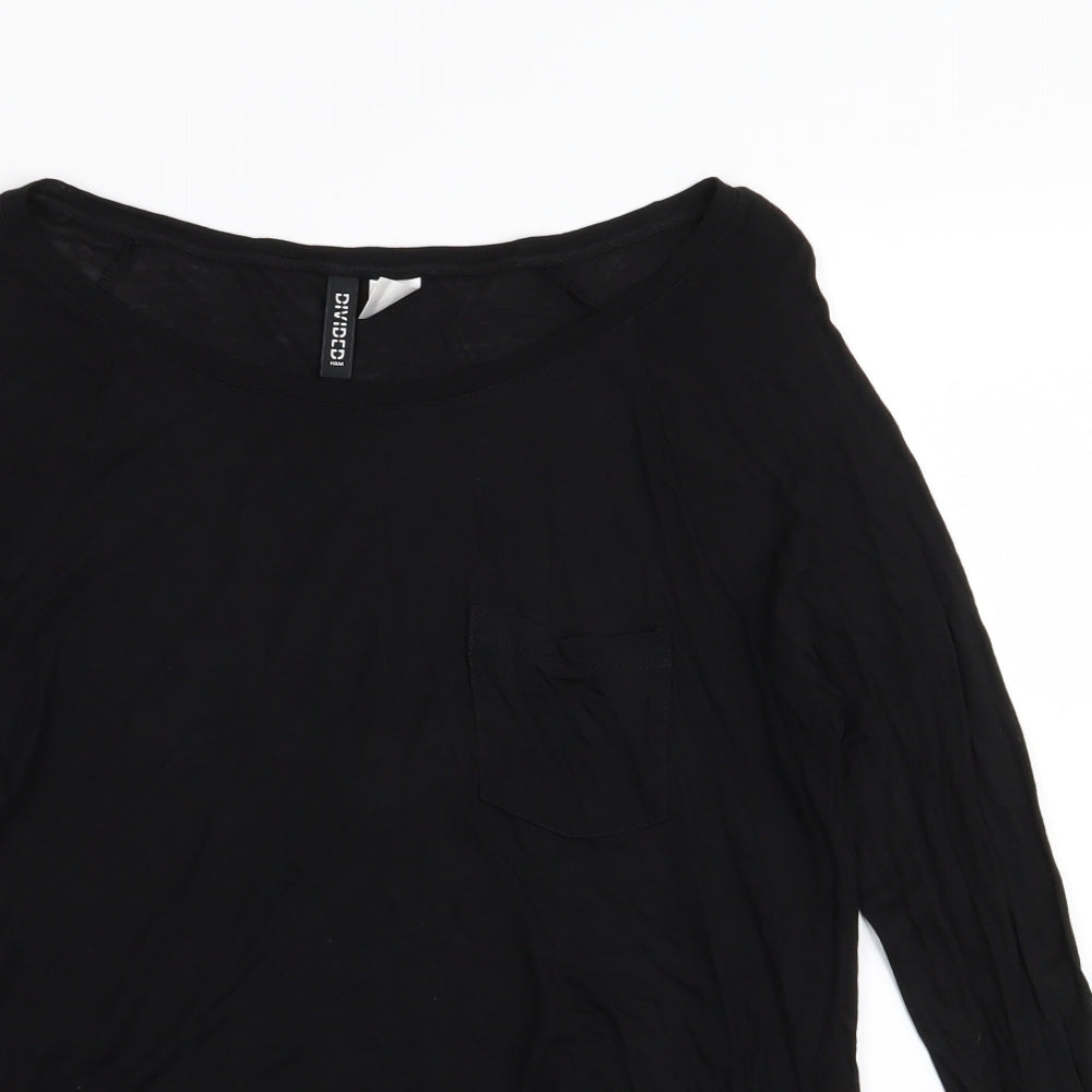 Divided by H&M Womens Black   Basic T-Shirt Size 8