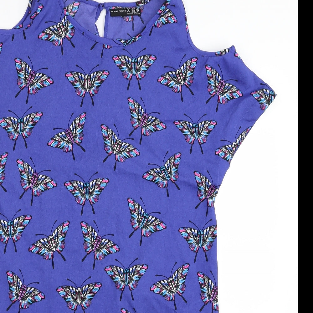 Primark Womens Purple   A-Line  Size 8  - BUTTERFLIES