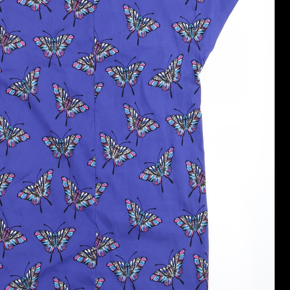 Primark Womens Purple   A-Line  Size 8  - BUTTERFLIES