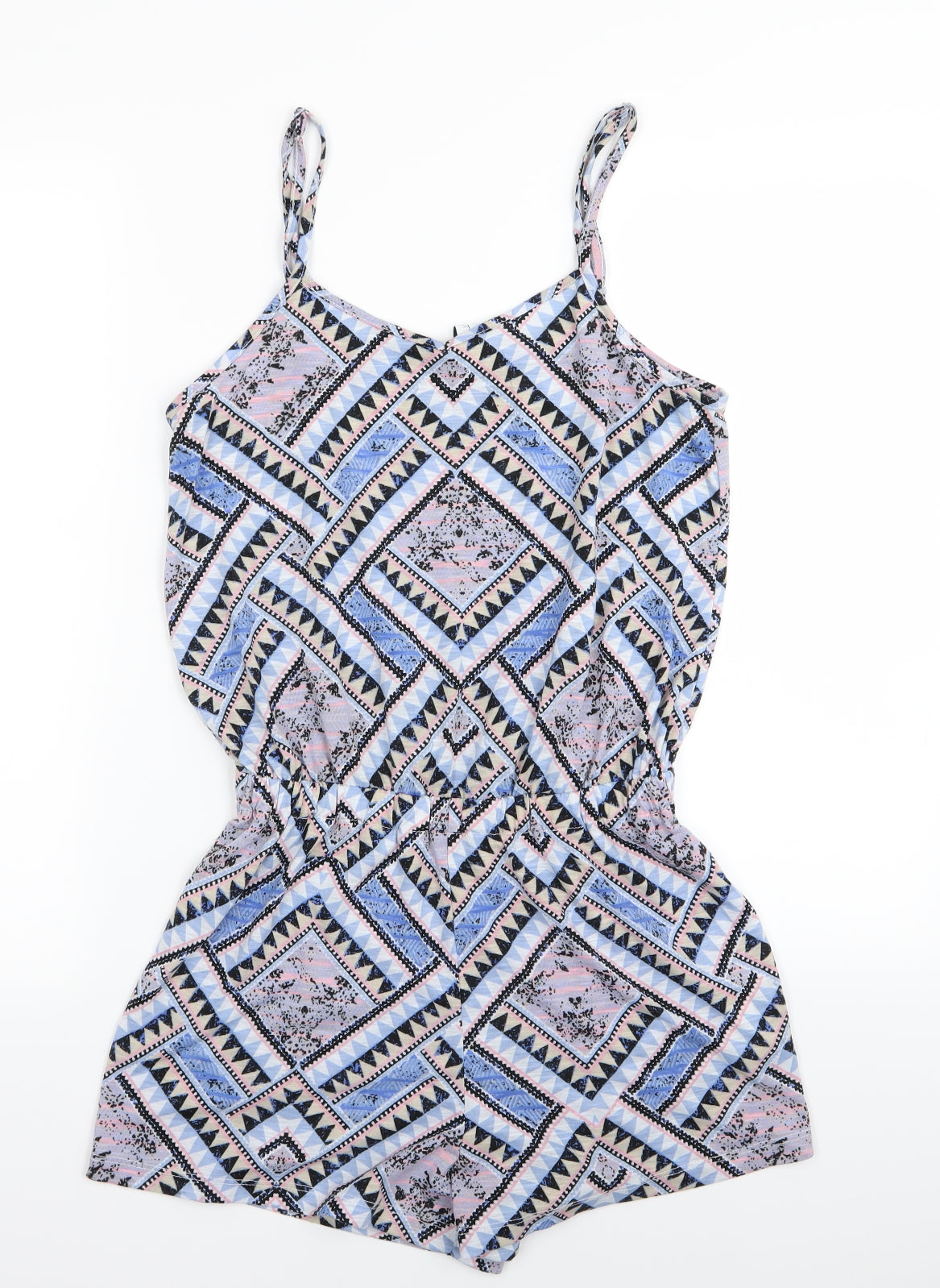 Cotton On Womens Multicoloured Geometric  Playsuit One-Piece Size XS