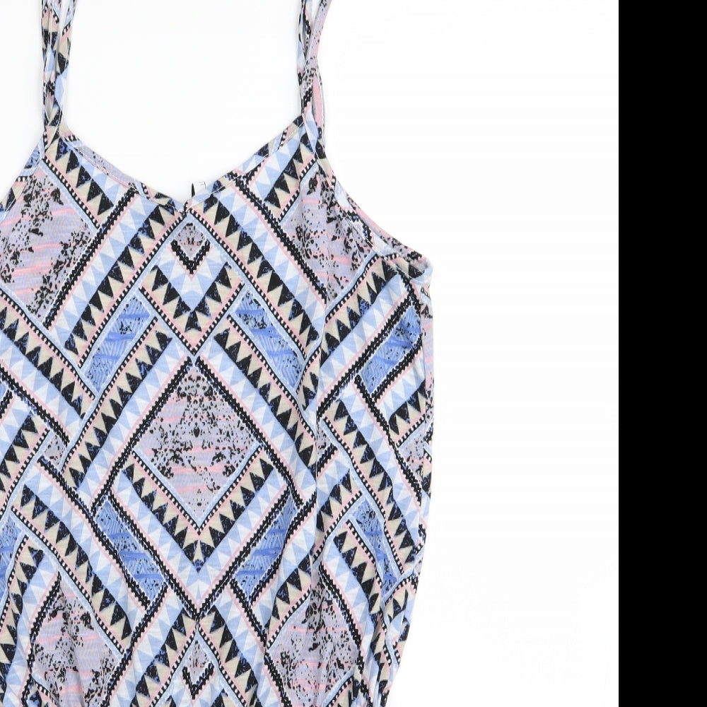 Cotton On Womens Multicoloured Geometric  Playsuit One-Piece Size XS
