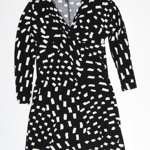pomodoro Womens Black Geometric  Pencil Dress  Size 12