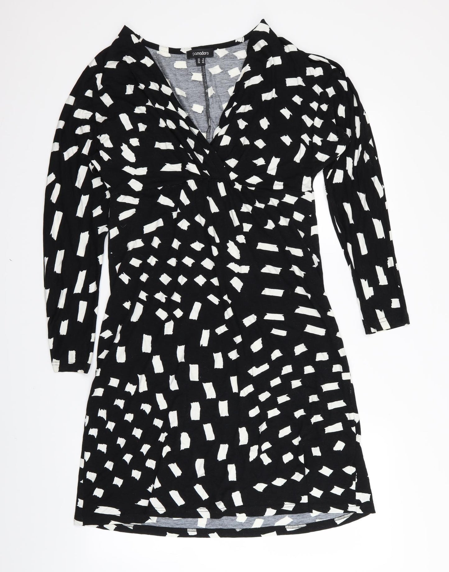 pomodoro Womens Black Geometric  Pencil Dress  Size 12