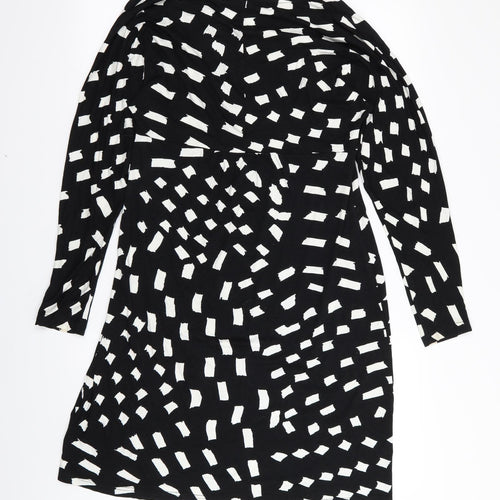 pomodoro Womens Black Geometric  Pencil Dress  Size 12