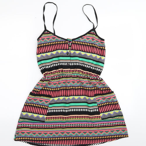 OCEAN CLUB Womens Multicoloured Geometric  Fit & Flare  Size 6