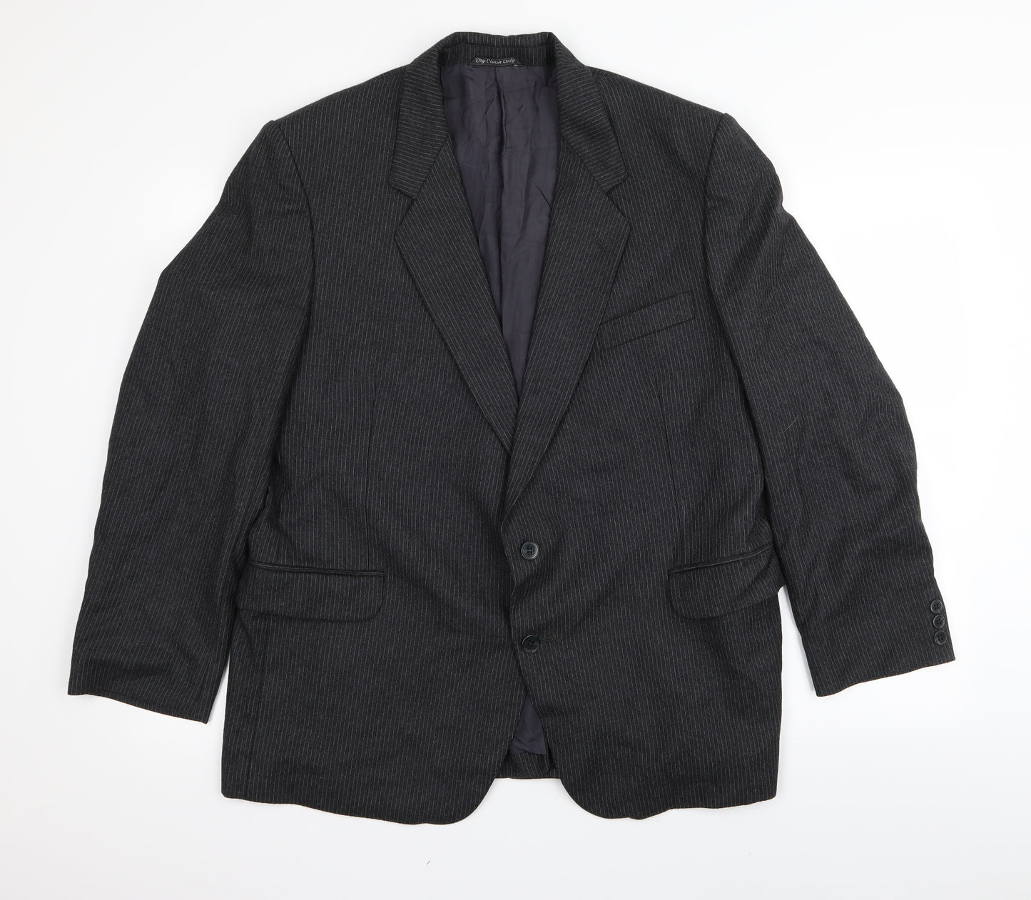 Rembrandt Mens Black Striped  Jacket Blazer Size 38