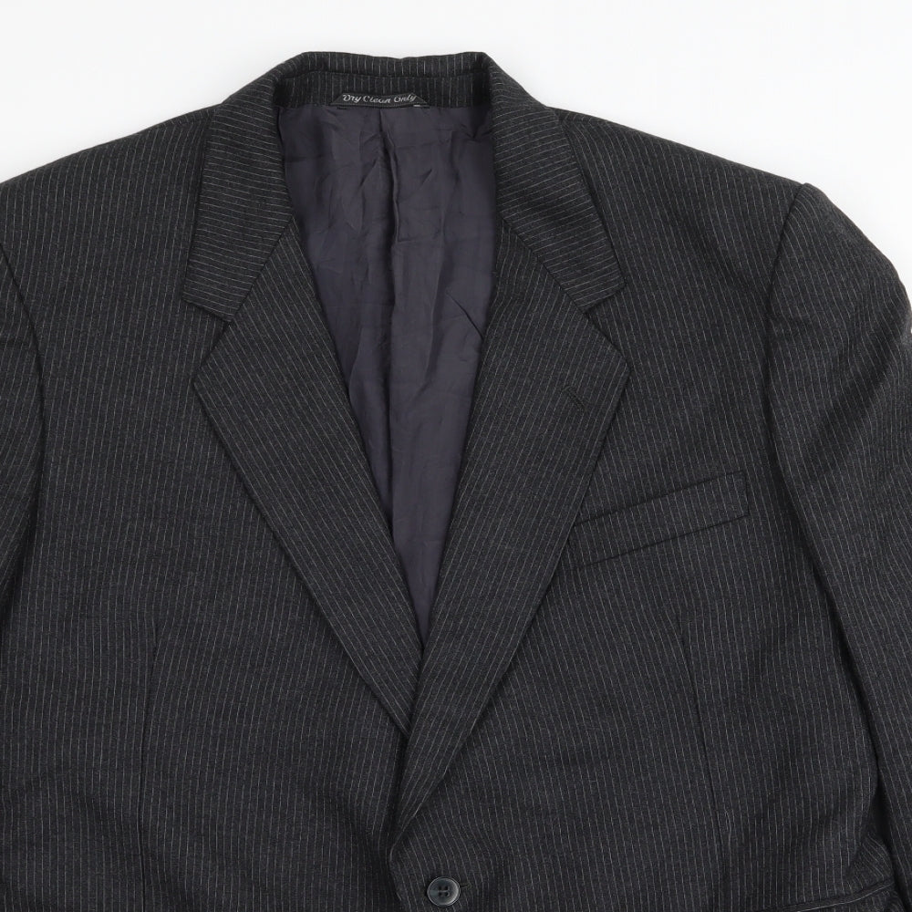 Rembrandt Mens Black Striped  Jacket Blazer Size 38