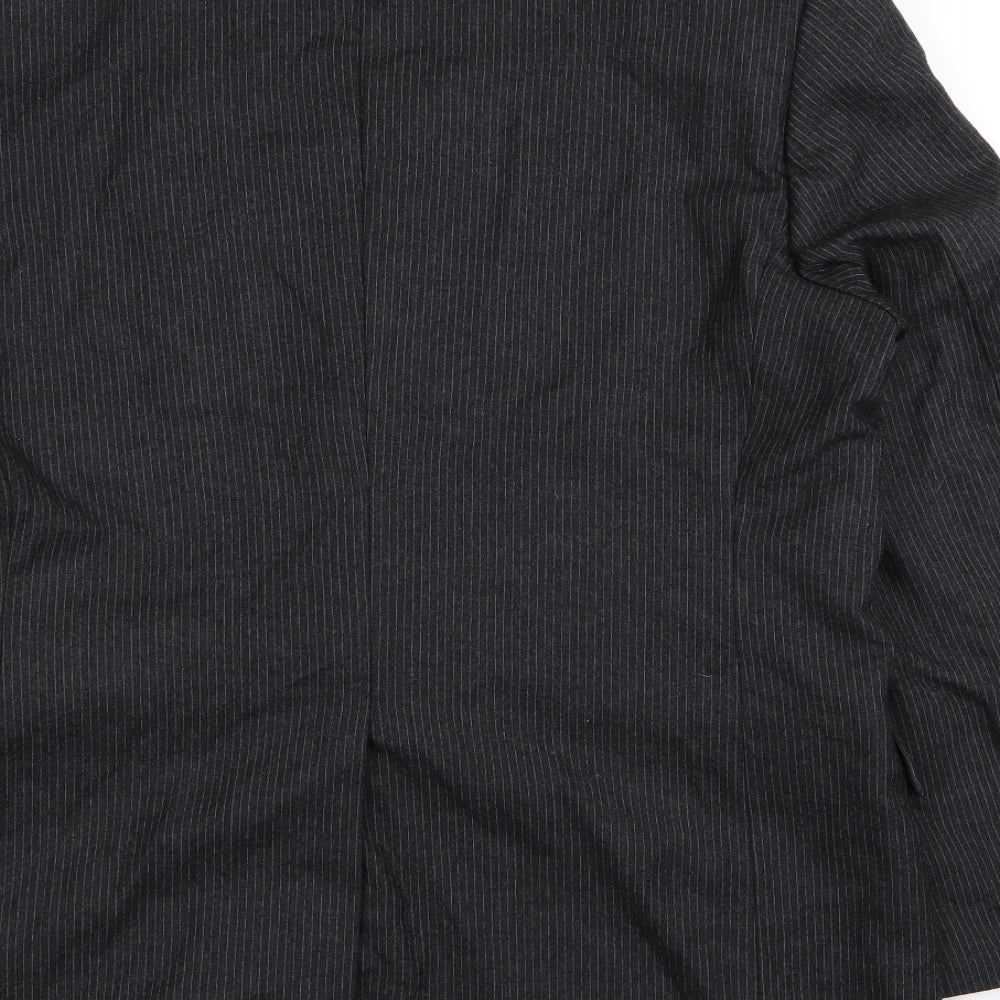 Rembrandt Mens Black Striped  Jacket Blazer Size 38