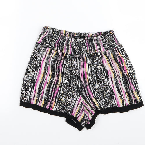 Cotton On Womens Multicoloured Geometric  Sweat Shorts Size S - Stretch waistband