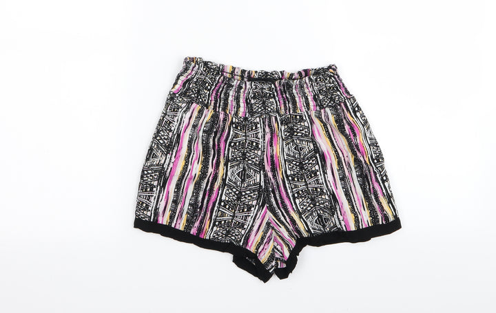 Cotton On Womens Multicoloured Geometric  Sweat Shorts Size S - Stretch waistband