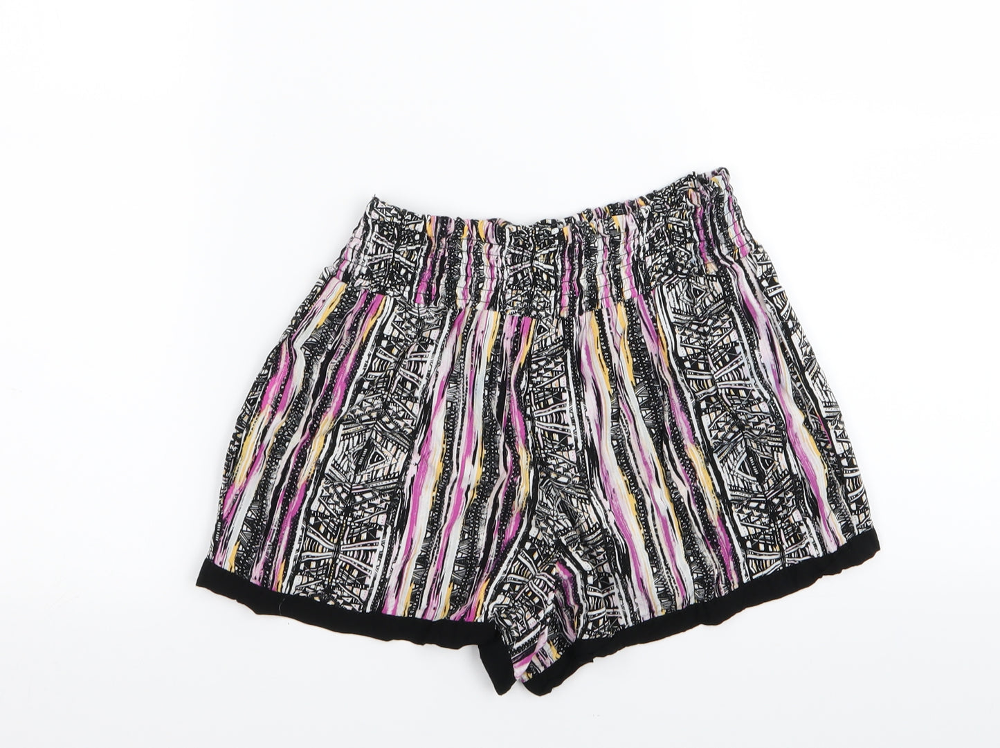 Cotton On Womens Multicoloured Geometric  Sweat Shorts Size S - Stretch waistband