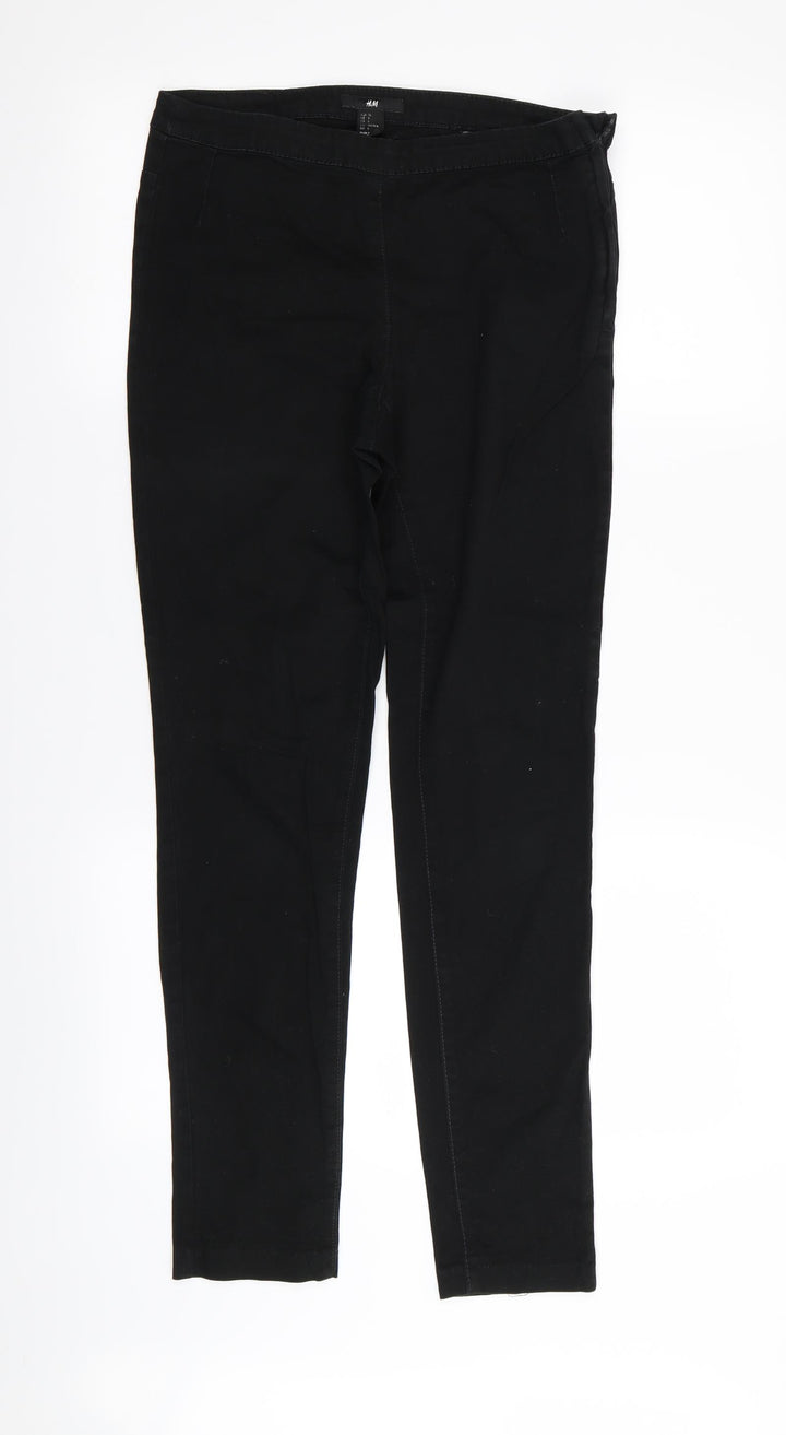 H&M Womens Black Trousers Size 8 L28 in