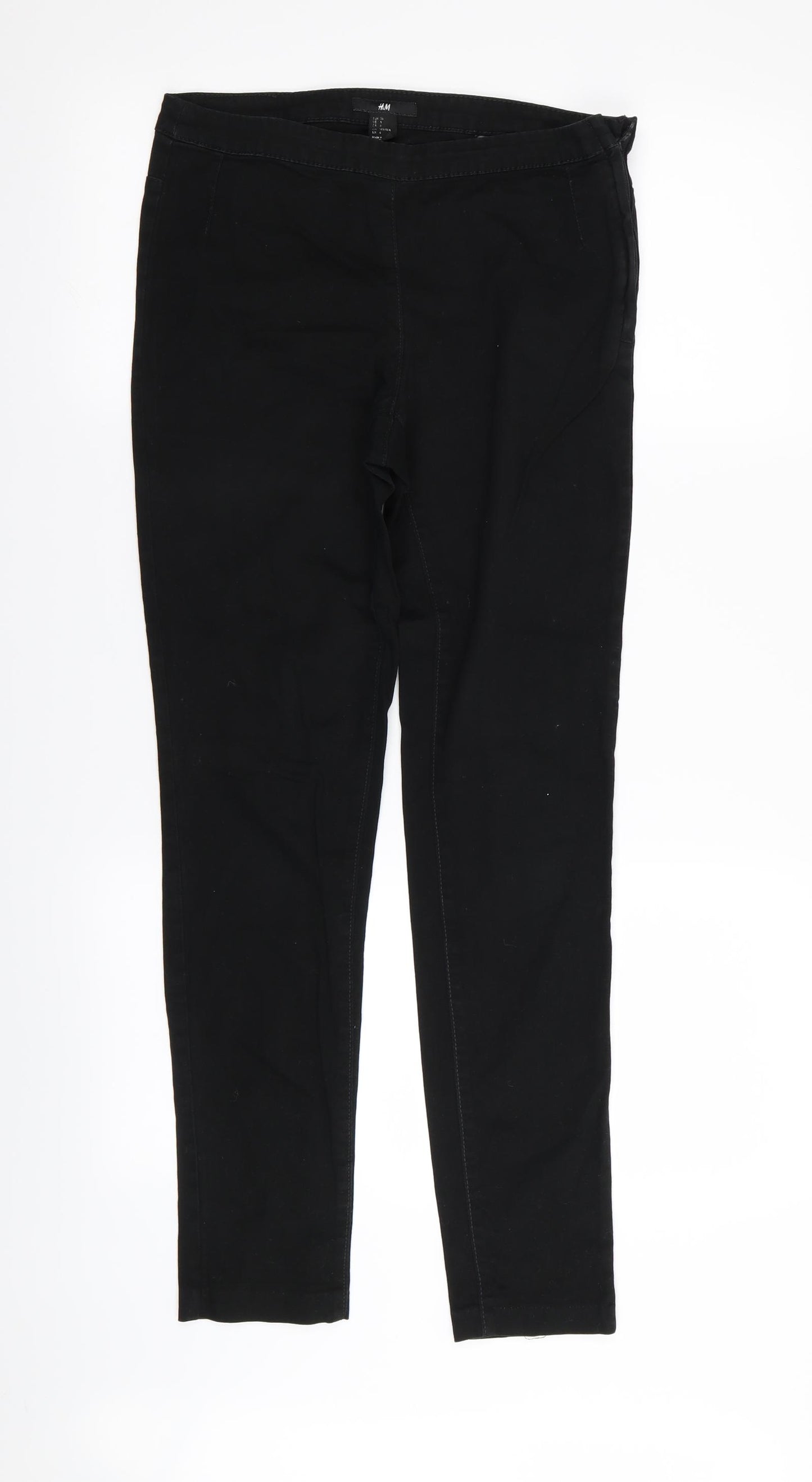 H&M Womens Black   Trousers  Size 8 L28 in