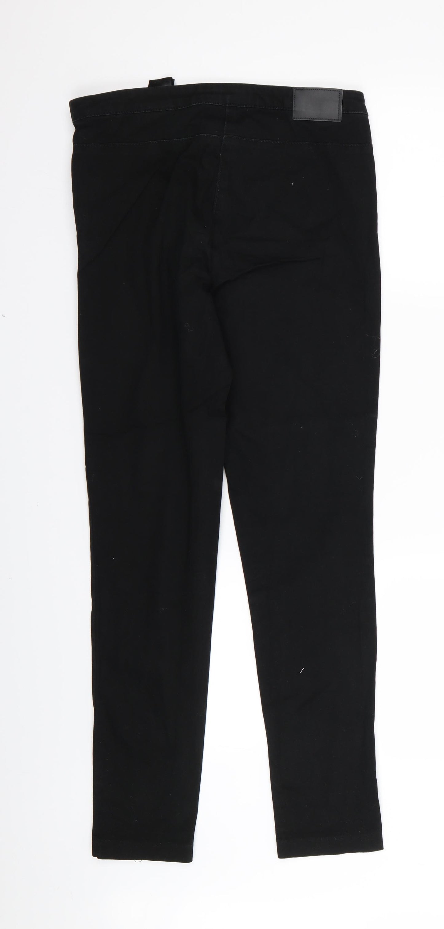 H&M Womens Black   Trousers  Size 8 L28 in