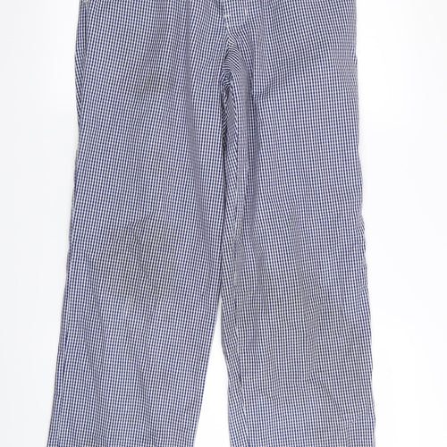 uniform brands Mens Blue Check  Trousers  Size 28 in L30 in