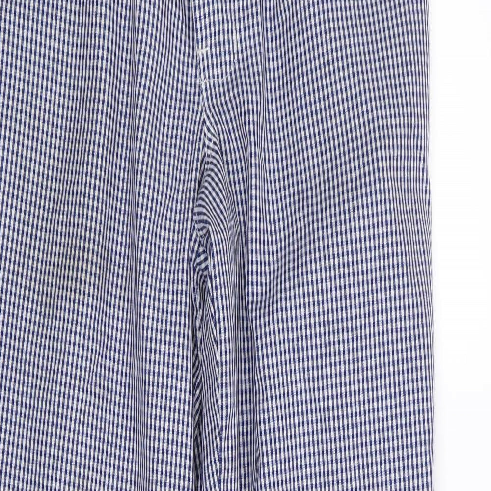 uniform brands Mens Blue Check  Trousers  Size 28 in L30 in