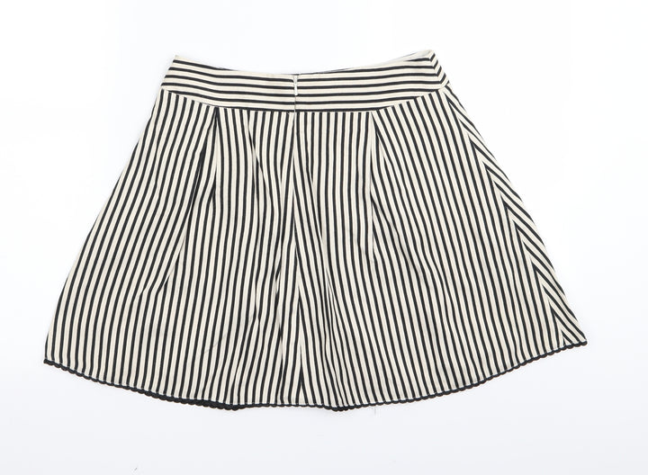 Miss Selfridge Womens White Striped Mini Skirt Size 8