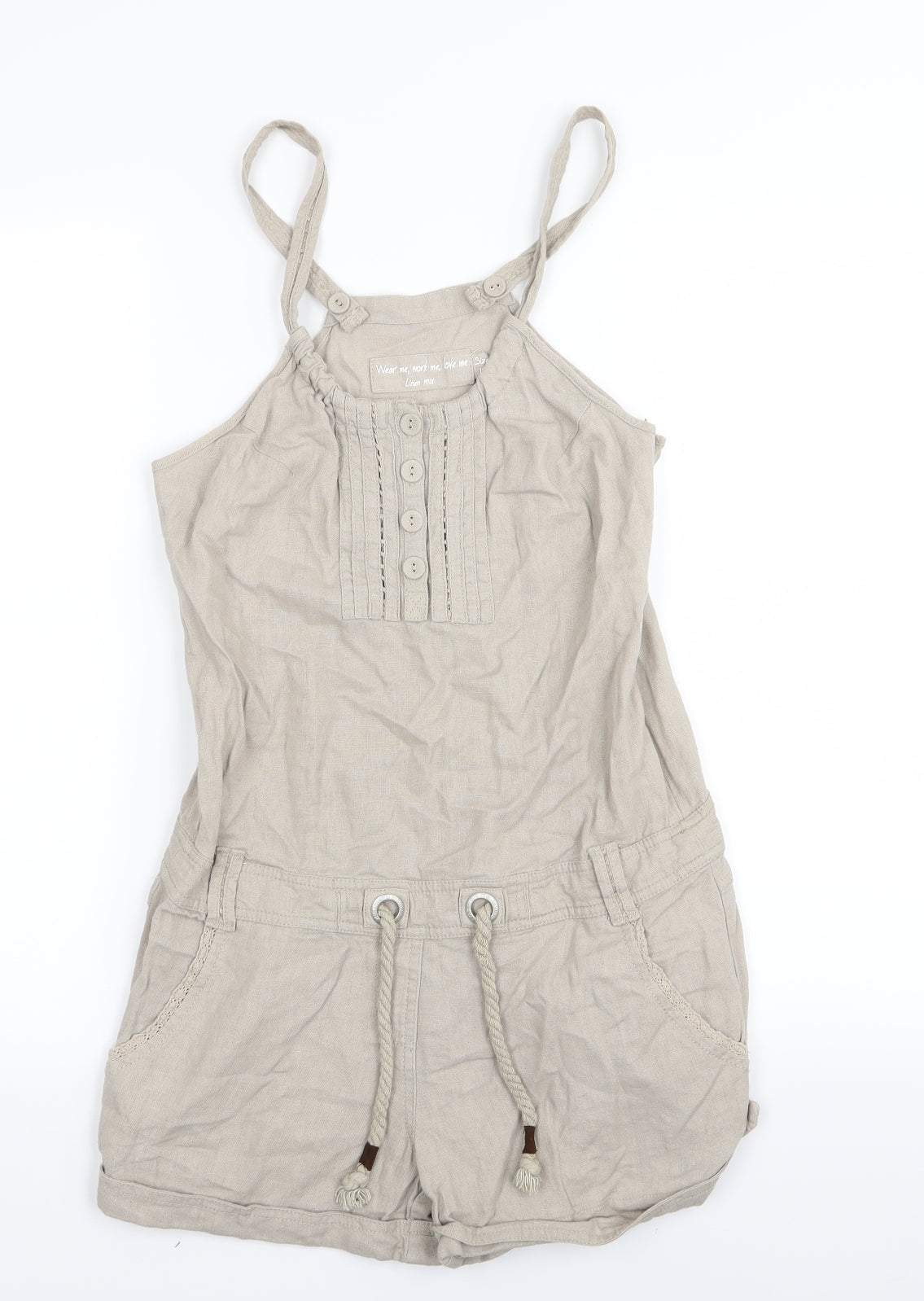New Look Womens Beige   Playsuit One-Piece Size 10