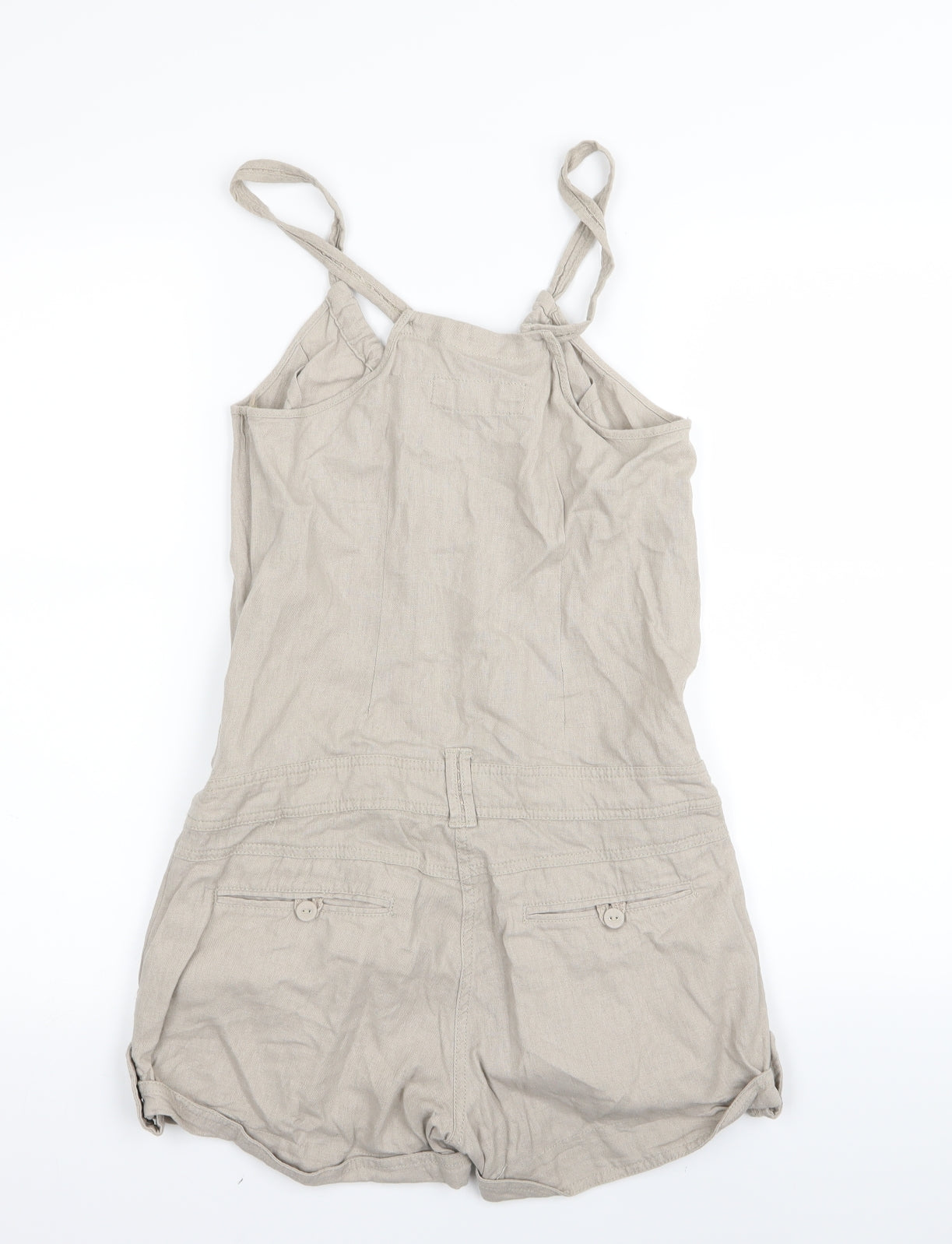 New Look Womens Beige   Playsuit One-Piece Size 10