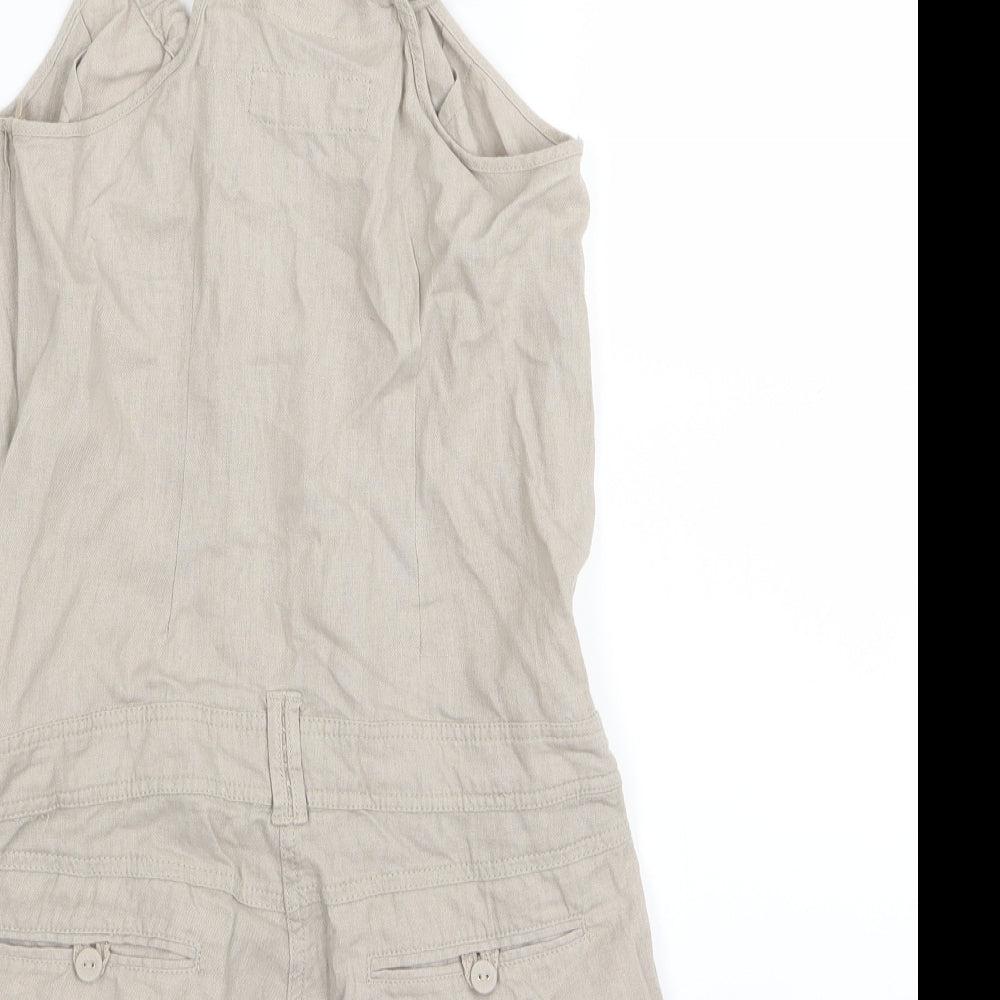 New Look Womens Beige   Playsuit One-Piece Size 10
