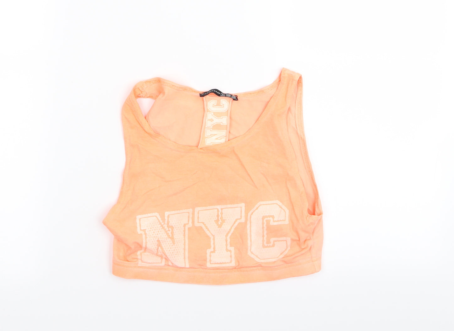 Primark Womens Orange   Basic Tank Size 8