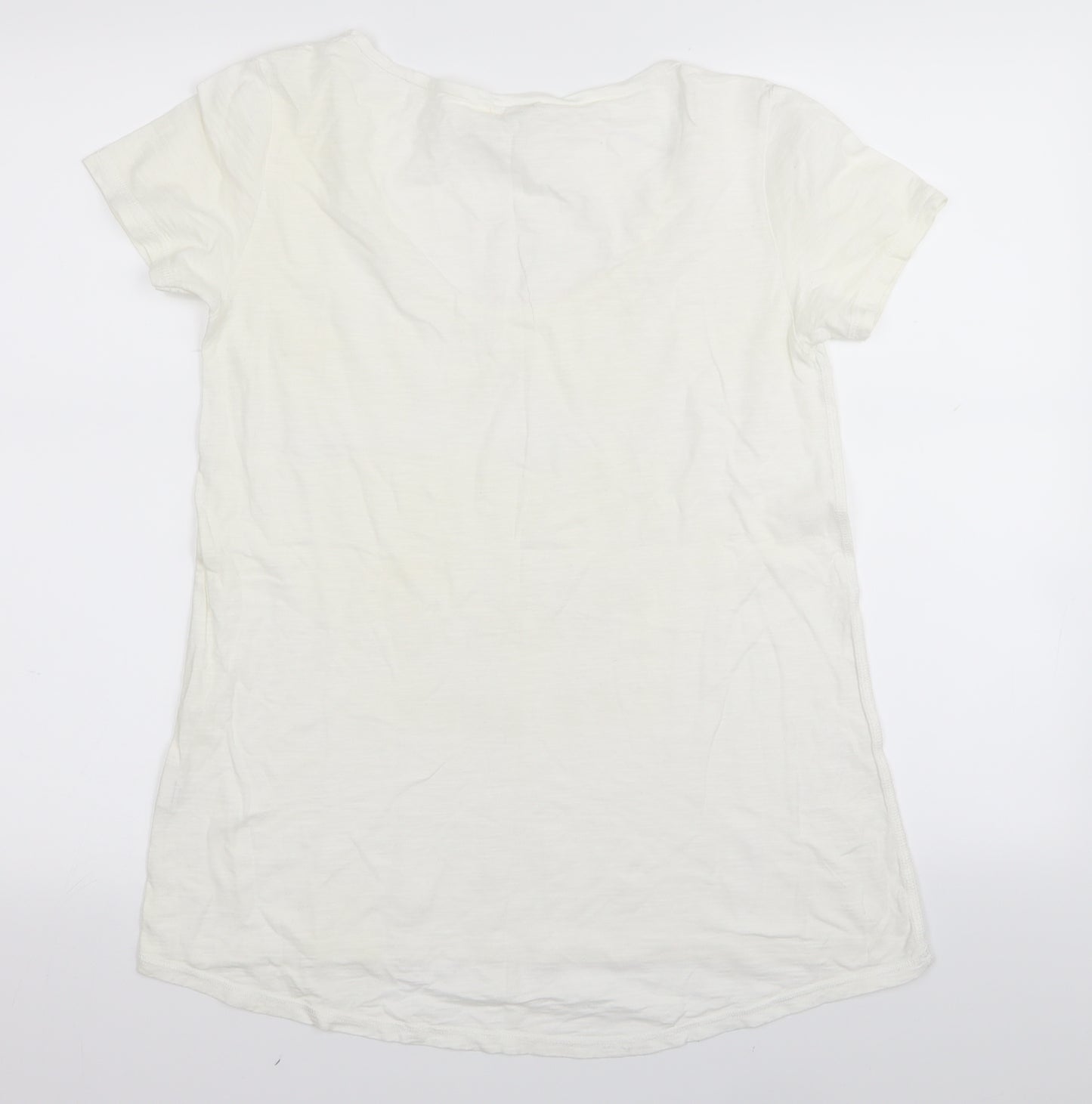 River Island Womens White   Basic T-Shirt Size 8